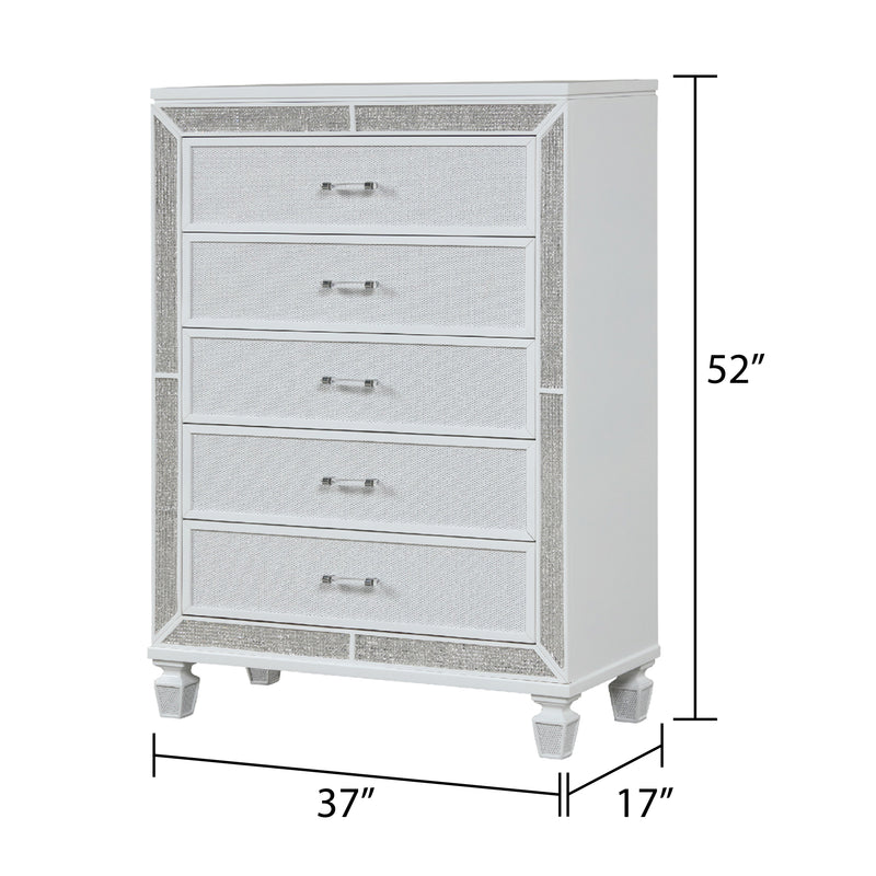 Galaxy Home Crystal White Chest