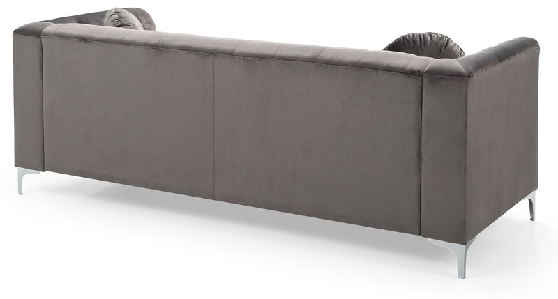 Glory Furniture Pompano Dark Gray Velvet Sofa