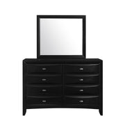 Global Furniture Linda Black Dresser and Mirror