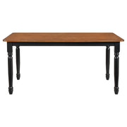 Coaster Furniture Hollyoak Walnut Brown Black Dining Table