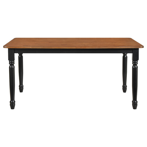 Coaster Furniture Hollyoak Walnut Brown Black Dining Table