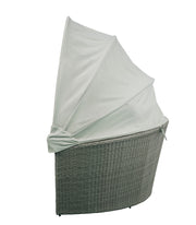 Acme Furniture Salena Beige Gray Patio Canopy Sofa and Ottoman