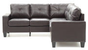 Glory Furniture Newbury Gray Faux Leather Sectional