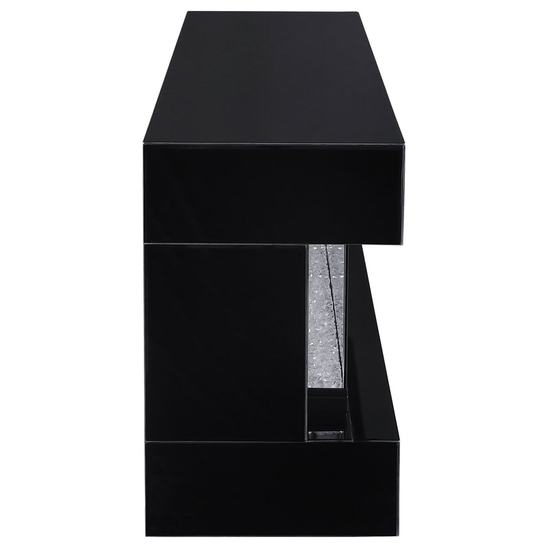 Coaster Furniture Vallerie Black 71 Inch TV Stand with Flame Box
