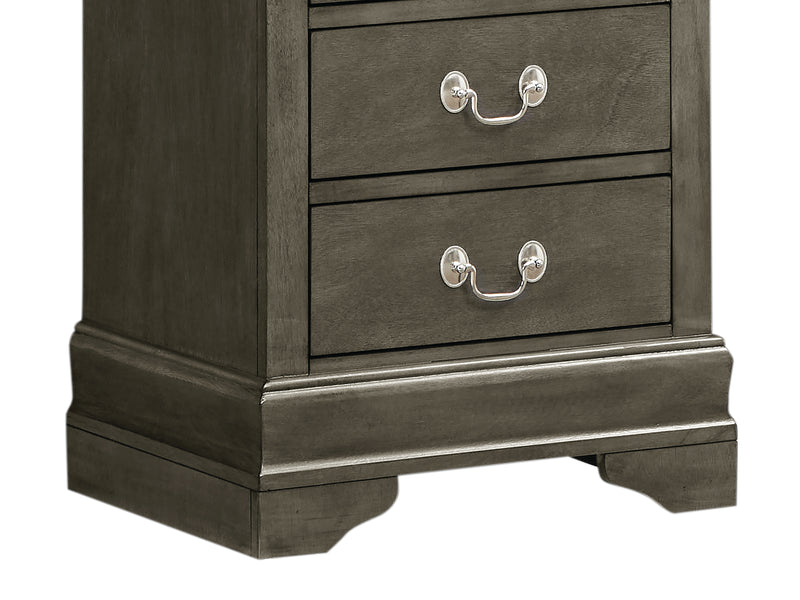 Glory Furniture Louis Phillipe Cappuccino 3 Drawers Nightstand