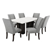 2 New Classic Furniture Faust Gray Dining Chairs