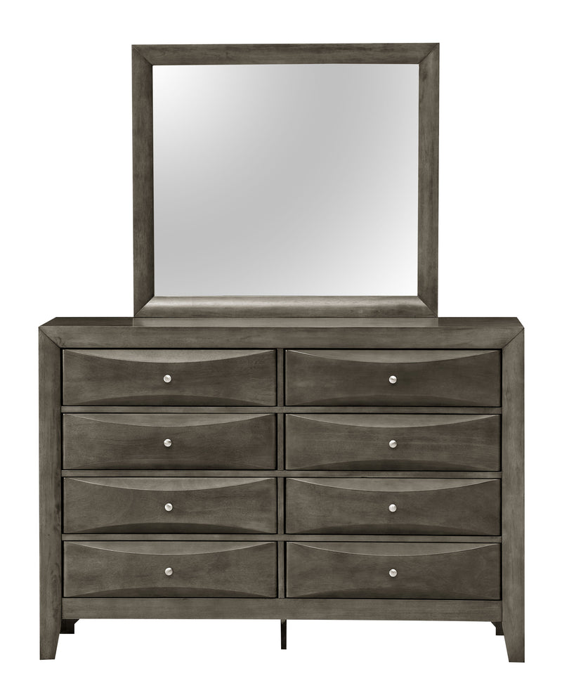 Glory Furniture Marilla Gray Dresser and Mirror