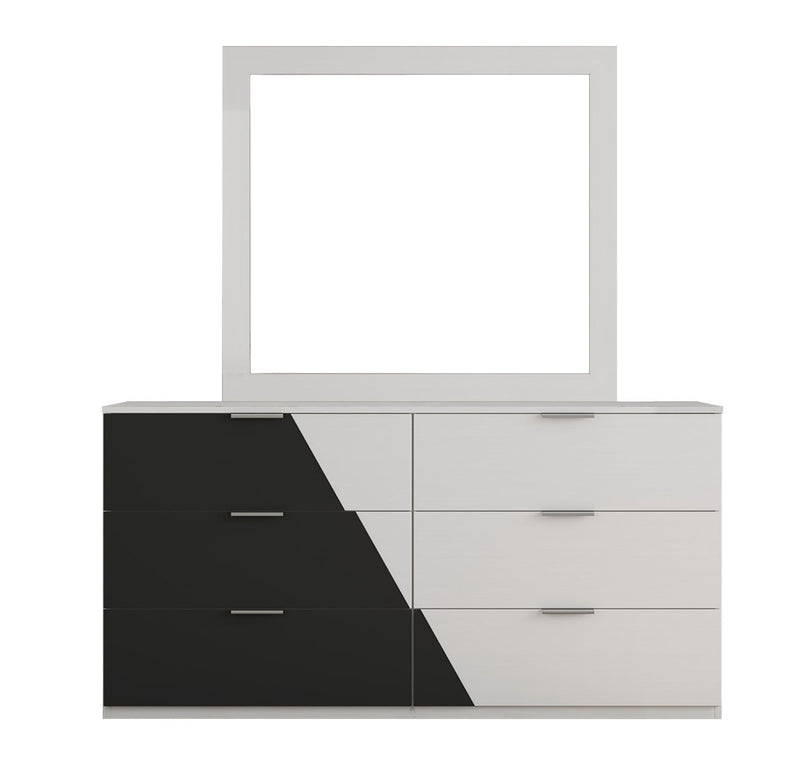 Galaxy Home Camilla Black White Wood Mirror