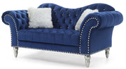 Glory Furniture Wilshire Blue Velvet Loveseat