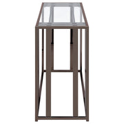 Coaster Furniture Adri Clear Black Rectangular Glass Top Sofa Table