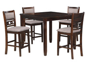 New Classic Furniture Gia Cherry 42 Inch Square 5pc Counter Height Set