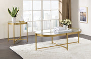 Acme Furniture Charrot Clear Gold 3pc Coffee Table Set