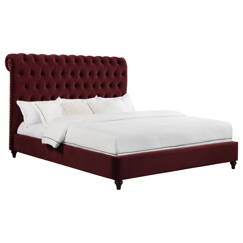 Coaster Furniture Devon Wine Red King Panel Bed