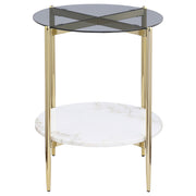 Coaster Furniture Jonelle Smoke Grey End Table