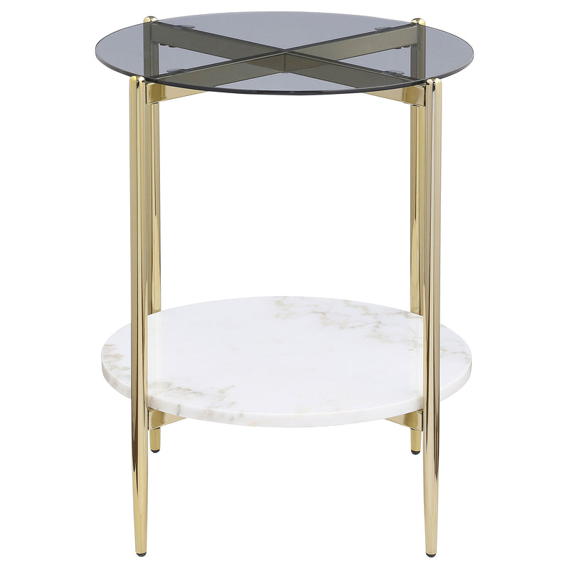 Coaster Furniture Jonelle Smoke Grey End Table
