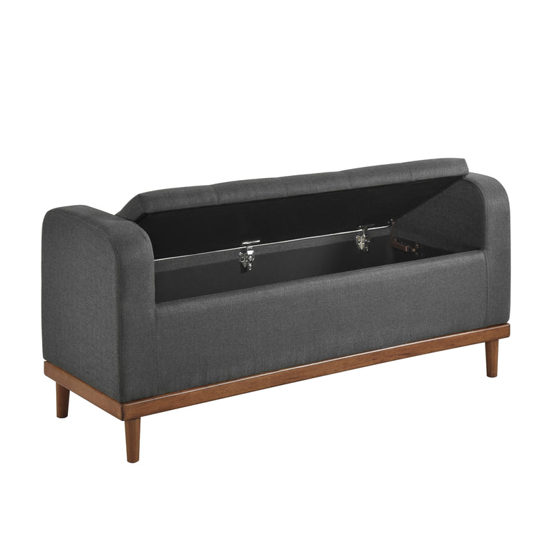 Home Elegance Brigitte Blue Lift Top Storage Bench