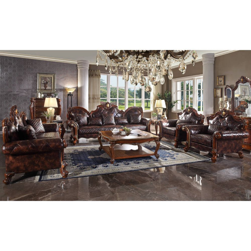 Acme Furniture Picardy Honey Oak 4pc Living Room Set