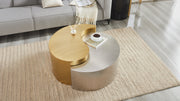 Galaxy Home Ying Yang Black Gold Coffee Table