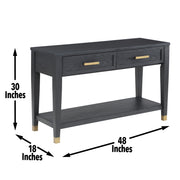 Steve Silver Yves Rubbed Charcoal Sofa Table