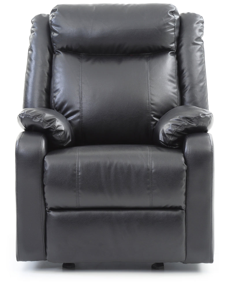 Glory Furniture Ward Red Faux Leather Rocker Recliner