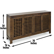 Steve Silver Rio Mocha 4 Door Accent Cabinet