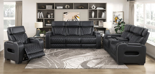 Home Elegance Fairway Black Power 3pc Living Room Set