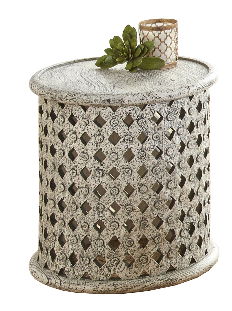 Steve Silver Samir Aged Alabaster End Table