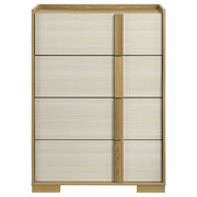 Coaster Furniture Hyland Natural Brown White 4 Drawer Chest