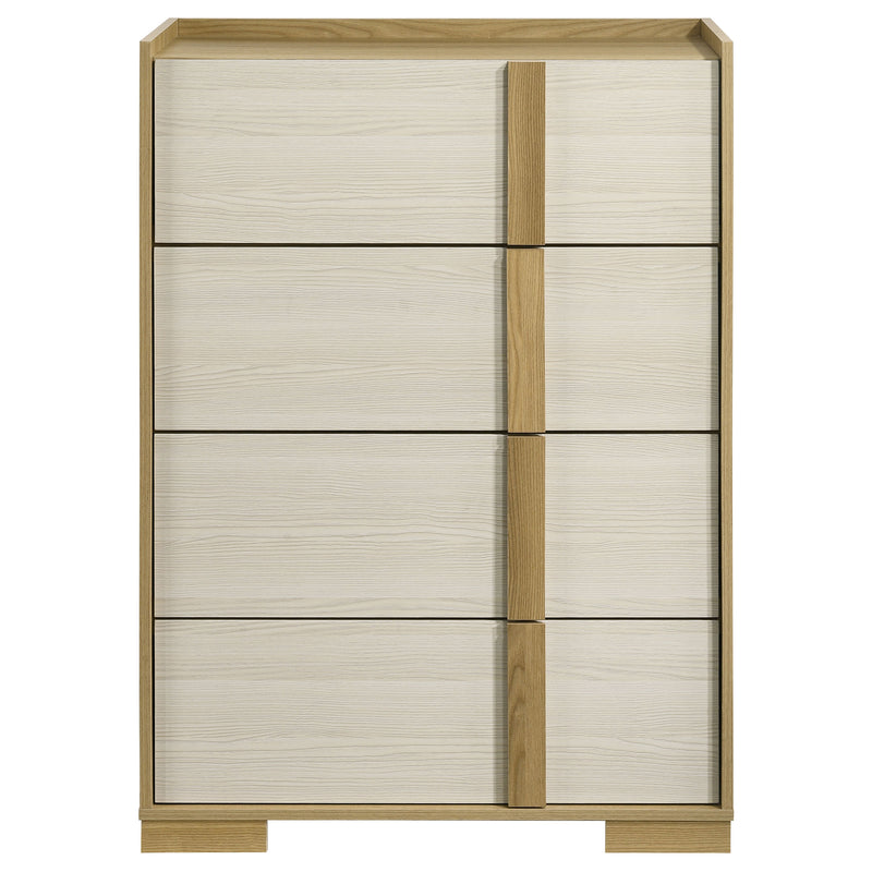 Coaster Furniture Hyland Natural Brown White 4 Drawer Chest