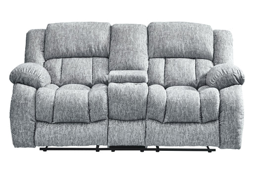 Global Furniture U250 Grey Console Reclining Loveseat