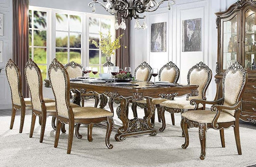 Acme Furniture Latisha Gray Antique Oak Double Pedestal 9pc Dining Room Set