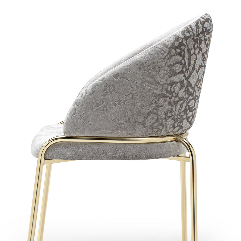 Galaxy Home Onyx Light Gray Gold Chairs