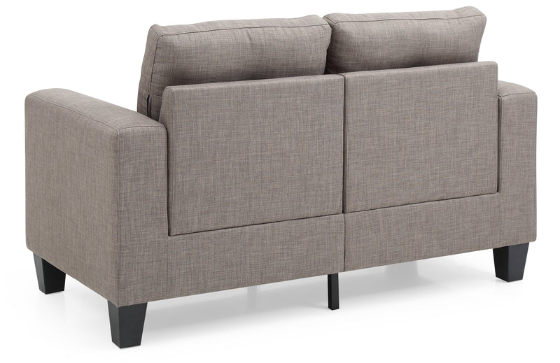 Glory Furniture Newbury Black Fabric Modular Loveseat