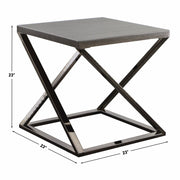 Steve Silver Aegean Black Nickel End Table