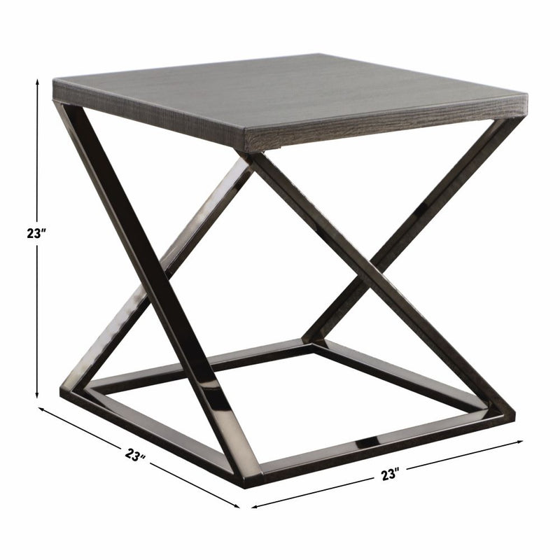 Steve Silver Aegean Black Nickel End Table