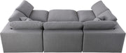 Meridian Furniture Serene Black Fabric 6pc Modular Sectional