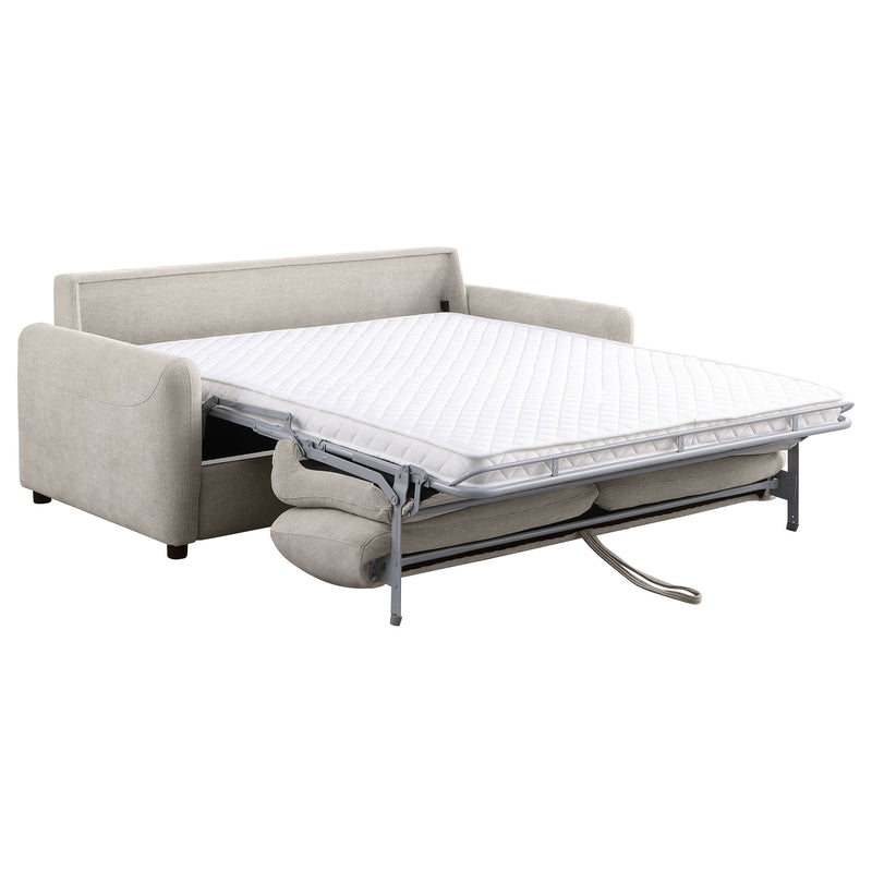 Coaster Furniture Rylie Beige Sofa Sleeper with Queen Mattress