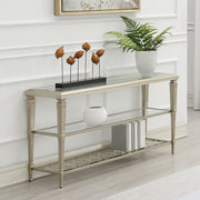 Acme Furniture Zaba Champagne Rectangle Sofa Table