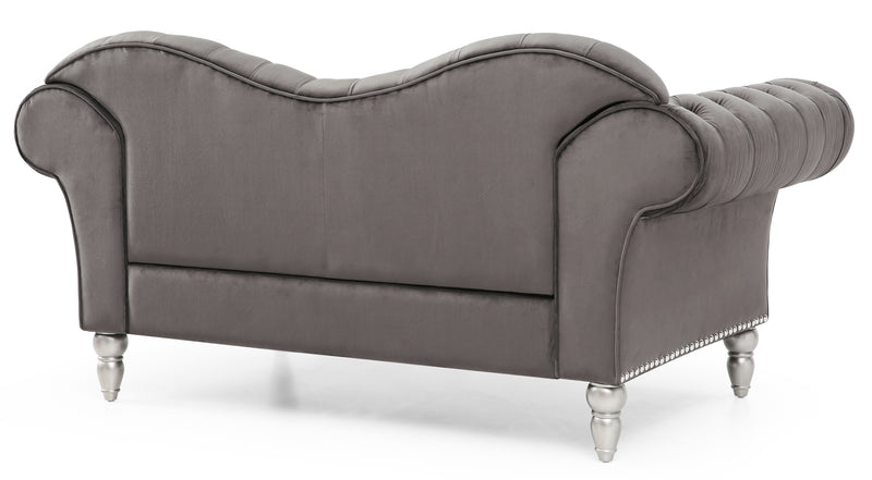 Glory Furniture Wilshire Blue Velvet Loveseat