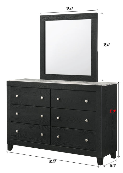 Crown Mark Cadence Dresser and Mirror