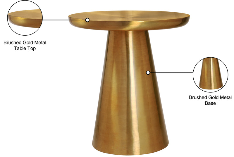 Meridian Furniture Martini Brushed Gold End Table