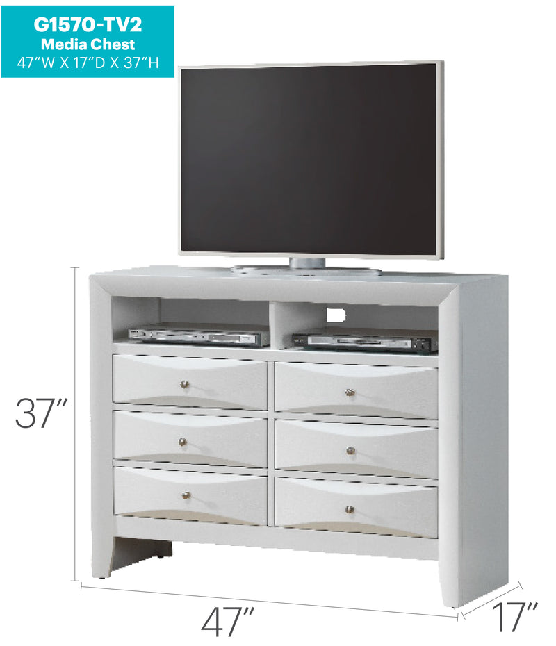 Glory Furniture Marilla Gray Media Chest