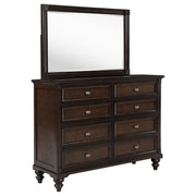 Coaster Furniture Andover Dark Oak Brown 8 Drawer Dresser and Mirror
