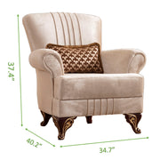 Galaxy Home Carmen Beige Chair