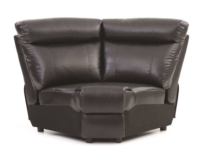 Glory Furniture Ward Red Faux Leather 3pc Sectional