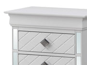 Glory Furniture Verona Sleek Silver Champagne Nightstand