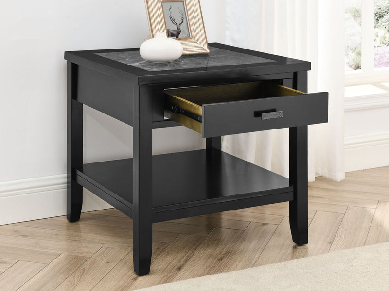Steve Silver Garvine Black Gray End Table