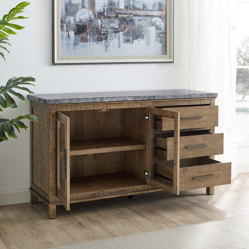 Steve Silver Grayson Gray Marble Server