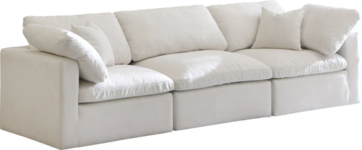 Meridian Furniture Plush Cream Velvet Modular Sofa