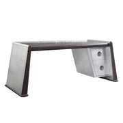 Acme Furniture Brancaster Distress Chocolate Aluminum Desk